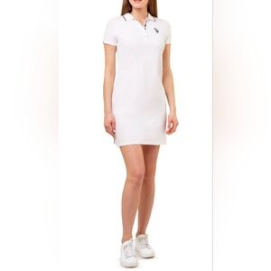 🤍 New With Tags – U.S. Polo Assn. Women’s Tipped Polo Dress (Size L)